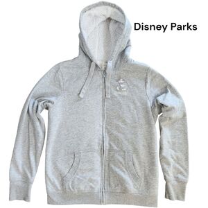 Walt Disney World Full Zip Sherpa Lined Hoodie Embroidered Mickey Mouse Small